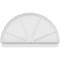 Ekena Millwork Half Round 4 Spoke Architectural Grade PVC Combination Pediment, 56"W x 34-3/4"H x 2-3/4"P PEDPC056X350HRO04 - alternate 4